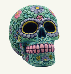 Aqua/Pink Sugar Skull Bank